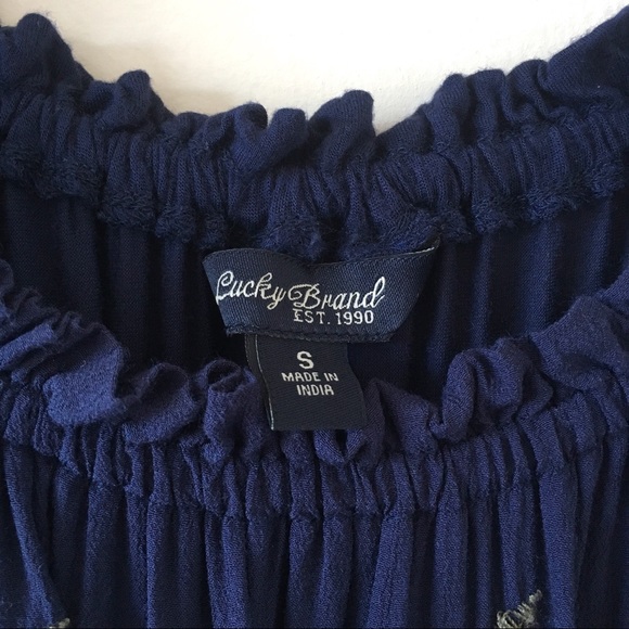 Lucky Brand | Embroidered Off Shoulder Top - Picture 6 of 8